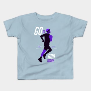 Runner Man Abstract Kids T-Shirt